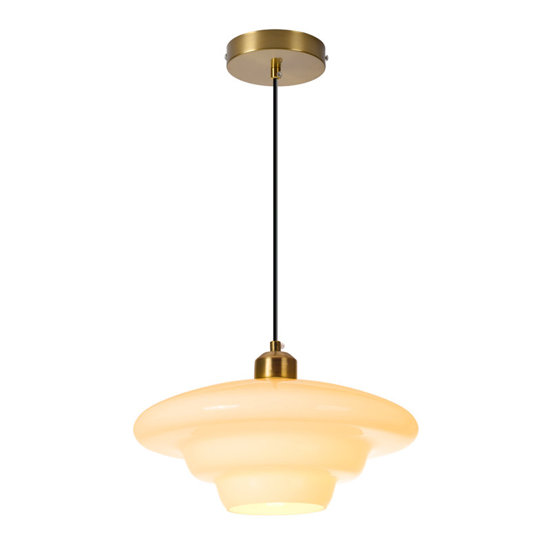 1- Light Pendant Light Milk Glass Nordic