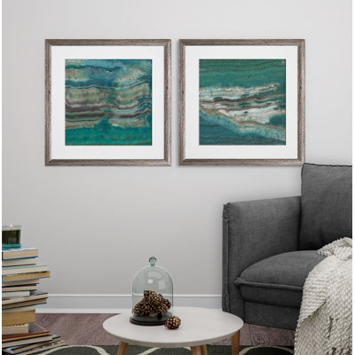 'Azure' 2 Piece Framed Print Set