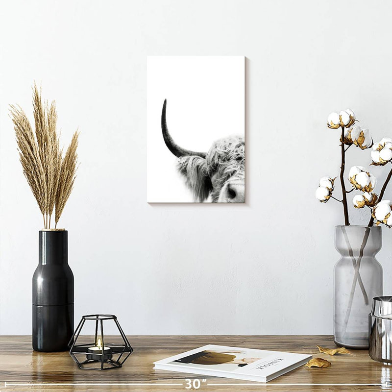 Brampt Peeking Cow II, 12" H x 8" W