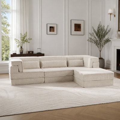 Repose-pieds modulaire convertible sans assemblage, gris foncé