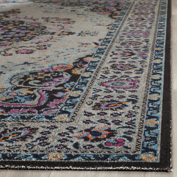 Gray Oriental Hand Woven Area Rug