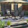 Alyah 6 - Person Metal Patio Dining Set with Rectangular Table