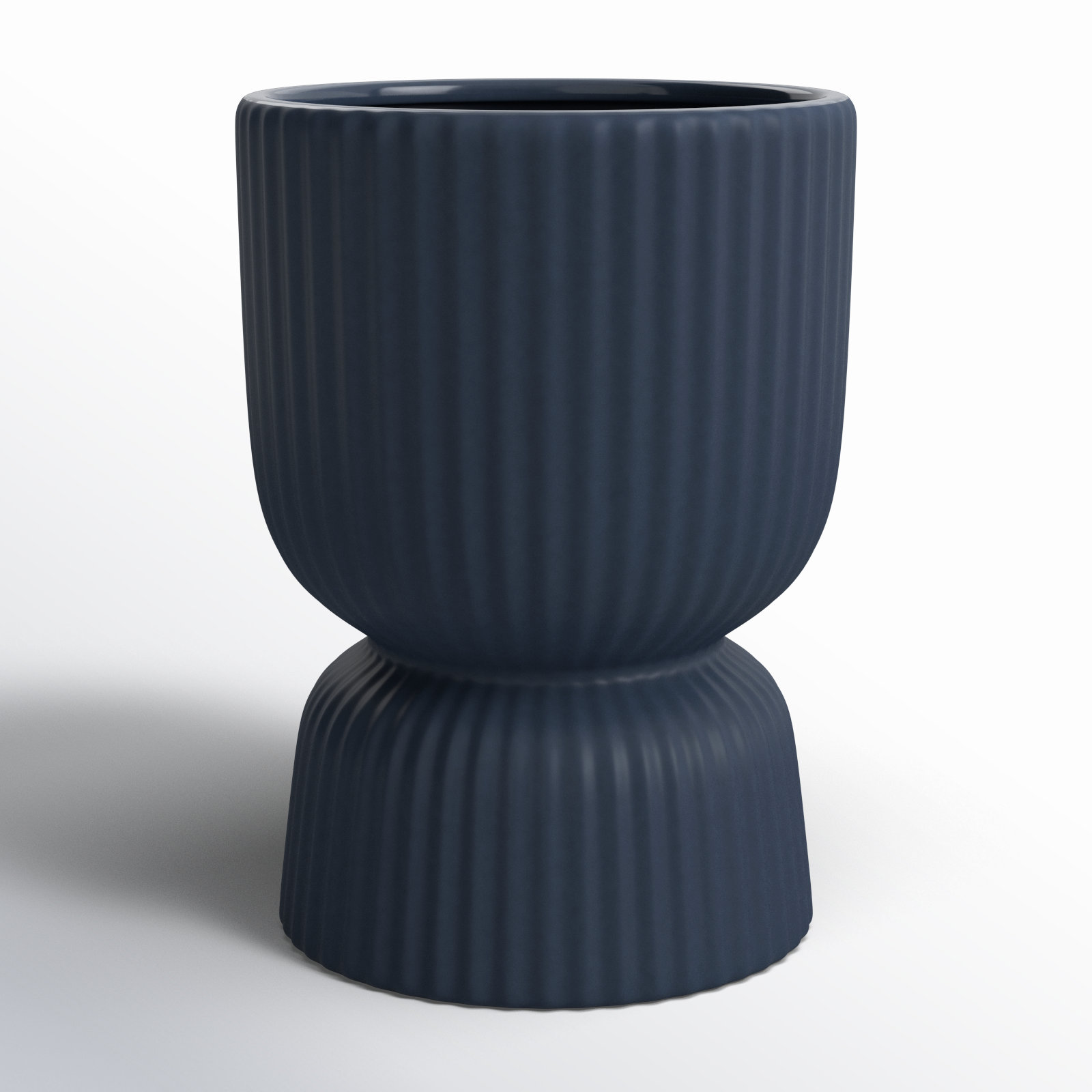 AllModern 6" Ceramic Ribbed Abstract Vase