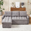 Canapé inclinable de 78,75 po, canapé-lit escamotable avec ports de chargement USB et Tape-C, canapé modulaire en forme de L avec rangement inclinable et rangement avec accoudoirs, canapé de salon confortable-139224637
