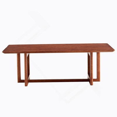 Chinese Style Imitation Rattan Rectangular Solid Wood Coffee Table For Small Family Living Rooms