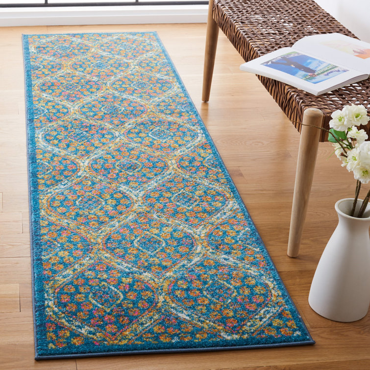 Christa Geometric Blue Area Rug