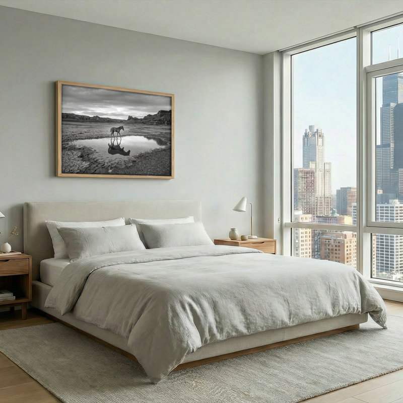 Ensemble de 1 tableau sur toile « Reflet de cheval », 24"H x36"W, Natural