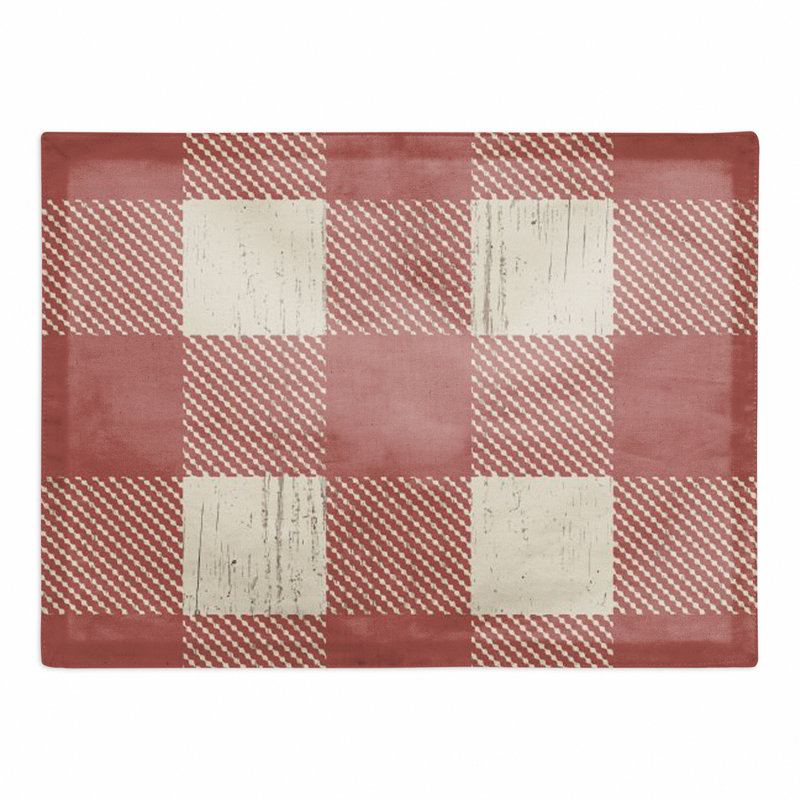 Napperon en coton 14 po Myelle, Rouge