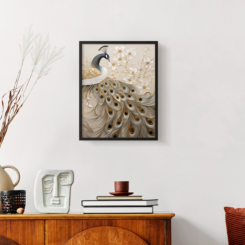 ANIMALS Series CCLVI - reproduction encadrée de qualité supérieure - prête à être accrochée - aucun clou requis, Noir