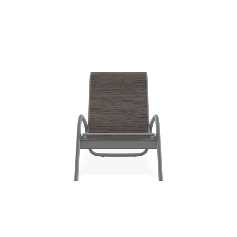 Chaise longue de jardin empilable en aluminium Gardenella, Graphite, James