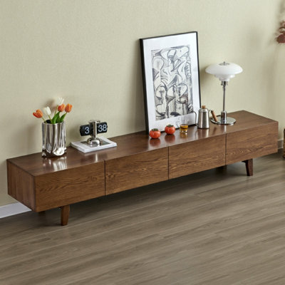 Simple Solid Wood TV Cabinet TV Stand for TVs up to 88"