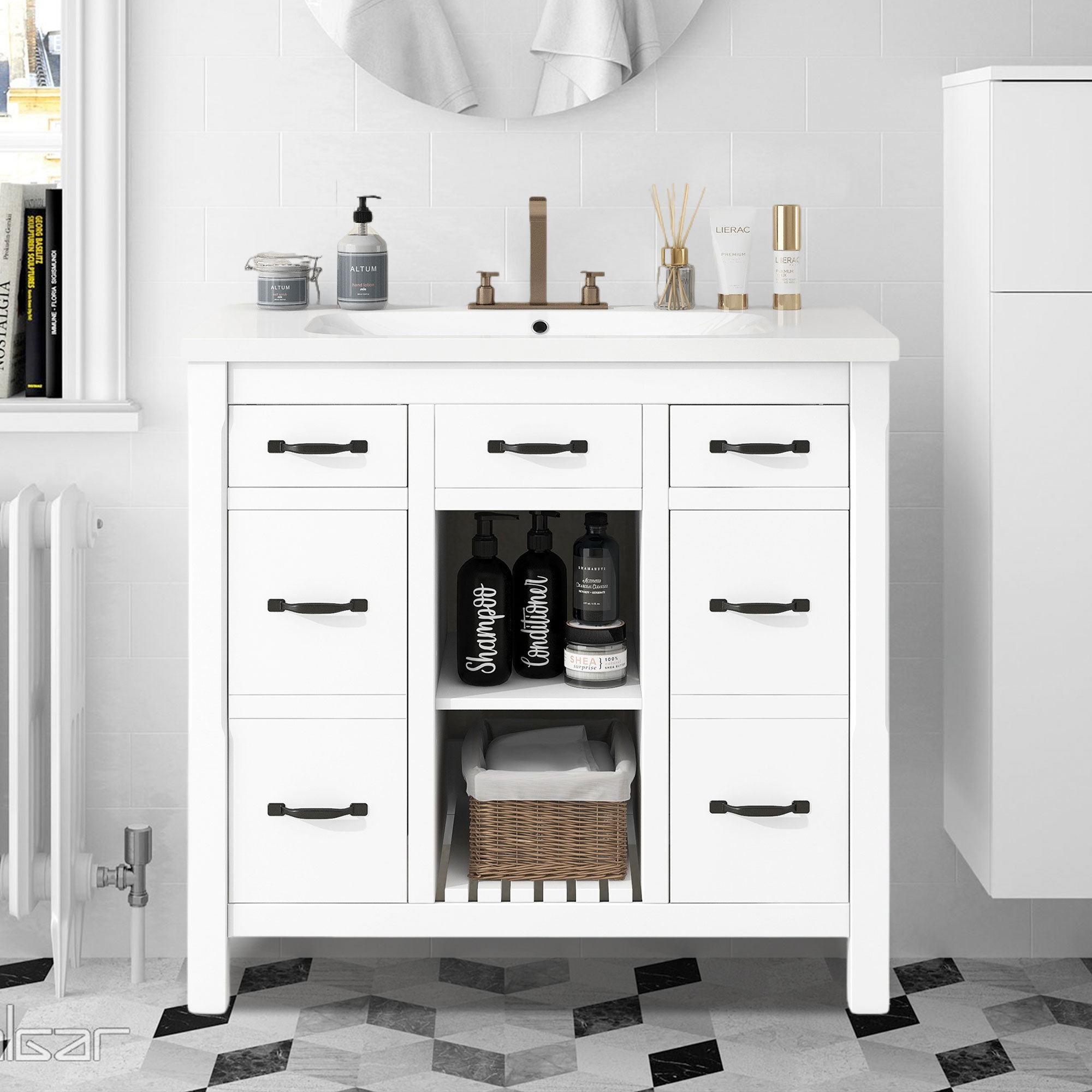 Magiccactus 36''Bathroom Vanity Without Sink,Modern Bathroom Storage ...
