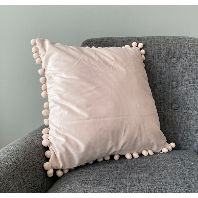 Housse de coussin carrée, Rose pâle