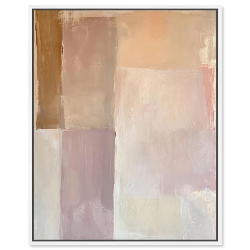 «Bronzed Ruins I Canvas Abstract Earth Tone» par Art Remedy, H 21 po x l 17 po, Cadre flottant blanc