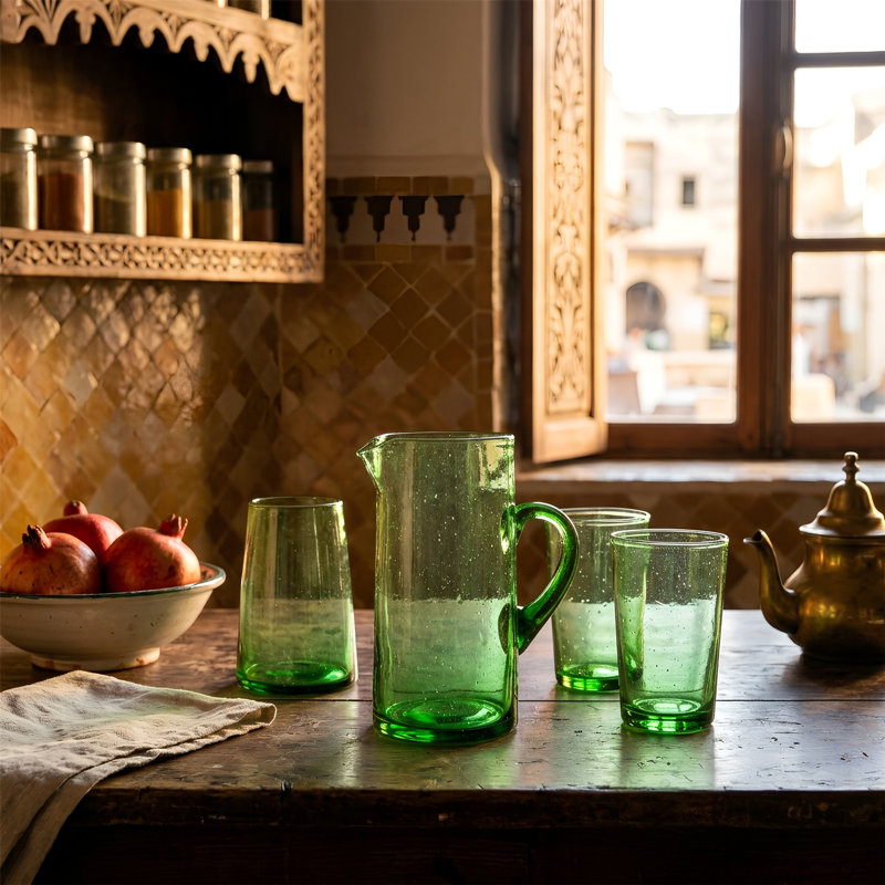 Nicola Spring Glassware Set, Green
