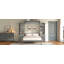 Grand lit escamotable avec tablettes de rangement et tiroirs-129423558