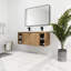 Meuble-lavabo mural double 48 po avec lavabo option luxueux
