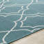 Tapis géométrique intérieur / extérieur turquoise / blanc Gilead-36811404