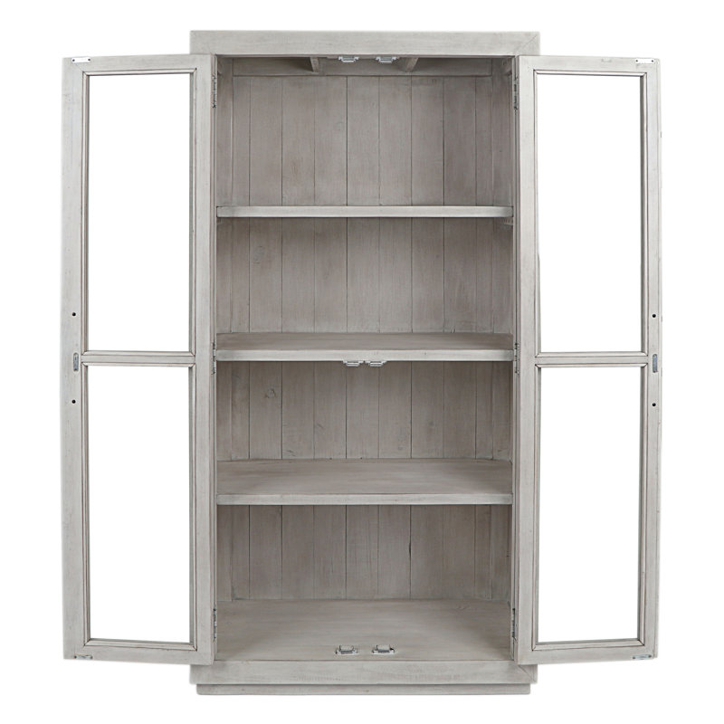 Kinston 3-Piece Entertainment Center, Distressed Ivory