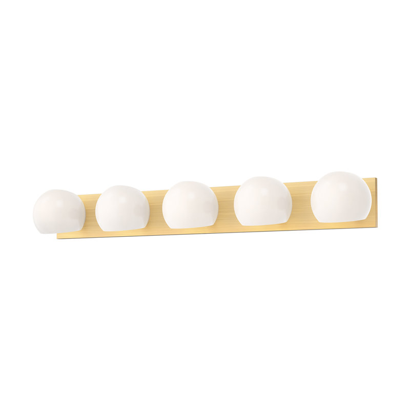 Willow Opal Matte 3-Light Brushed Gold Bath Bar