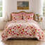 Ensemble de courtepointe très grand 3 pièces Greenland Home Fashions Breeze Blush, 105 x 95 po-121713479