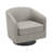 Applewold Upholstered Khaki Cotton Blend Swivel Barrel Chair with Solid Wood Base-737492692