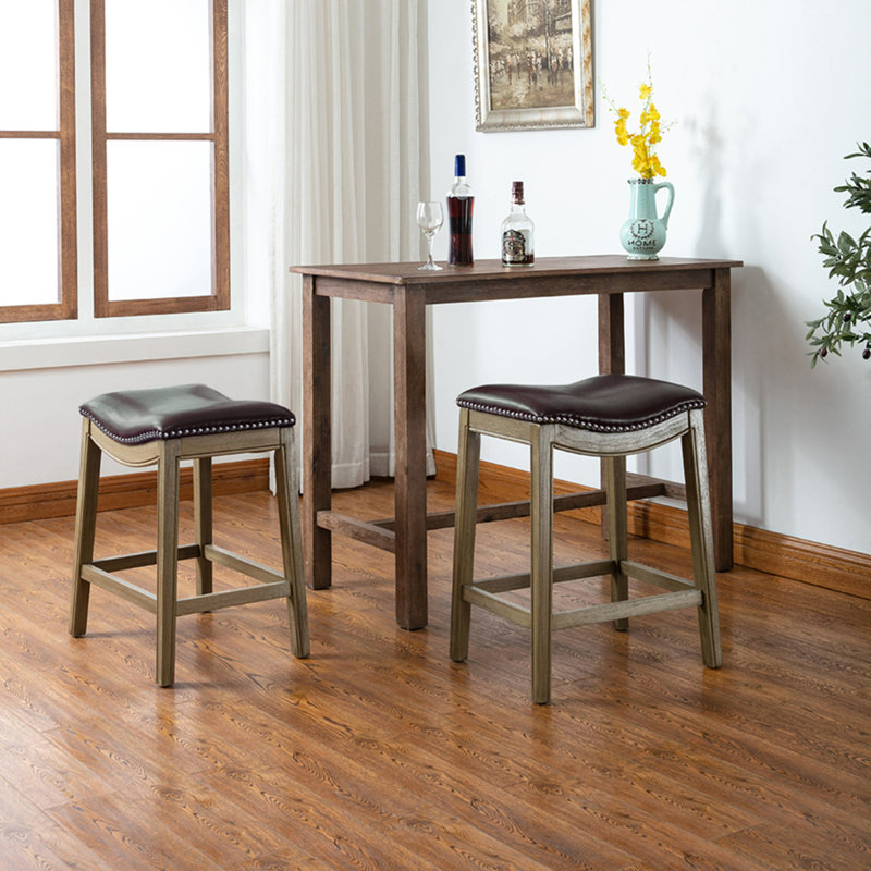 Tabouret de bar Arduss, Brun, Tabouret de comptoir (hauteur de l'assise 25,98 po