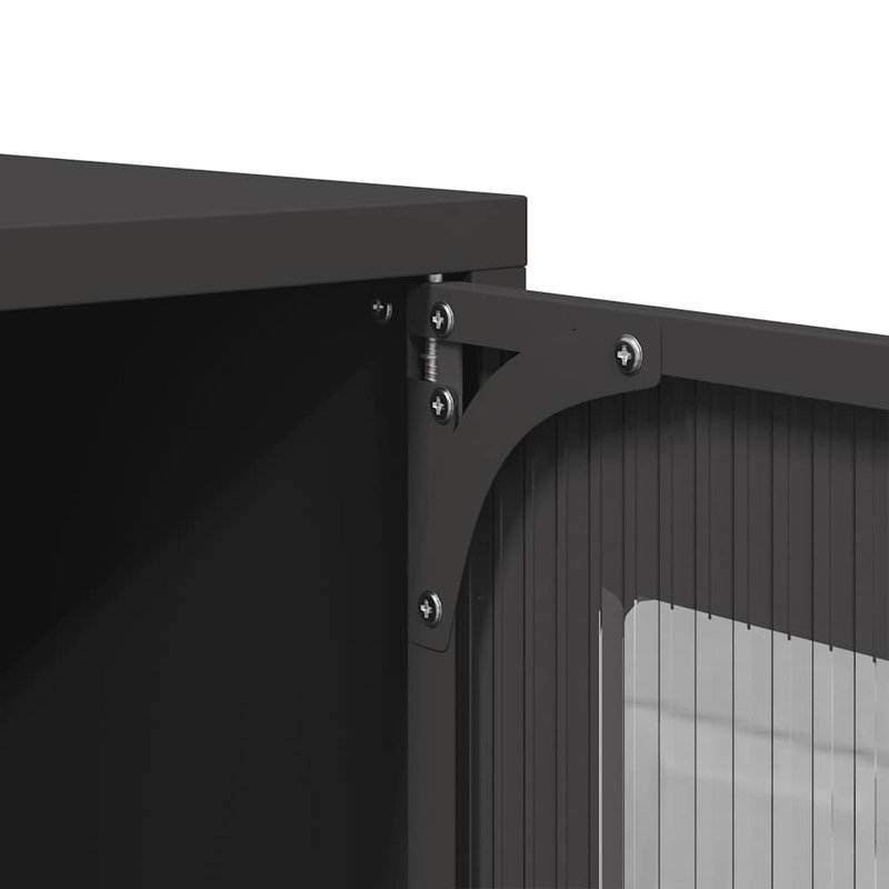 Highboard 68X39x107 Cm Steel, Black