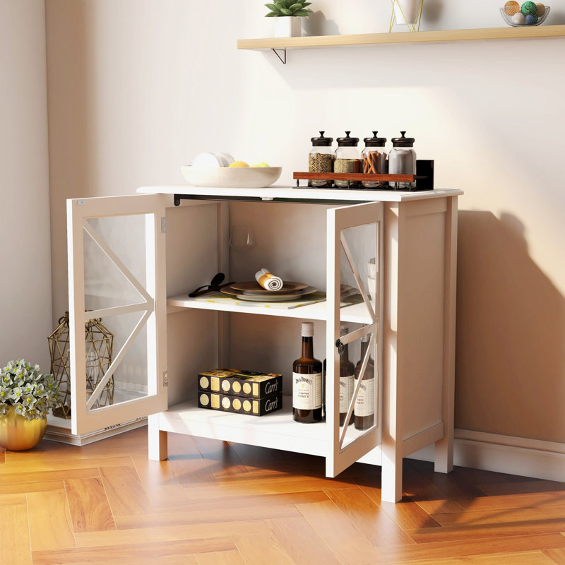 Armoire décorative, buffet, armoire de cuisine avec portes en verre doubles, armoire de rangement décorative pour la maison