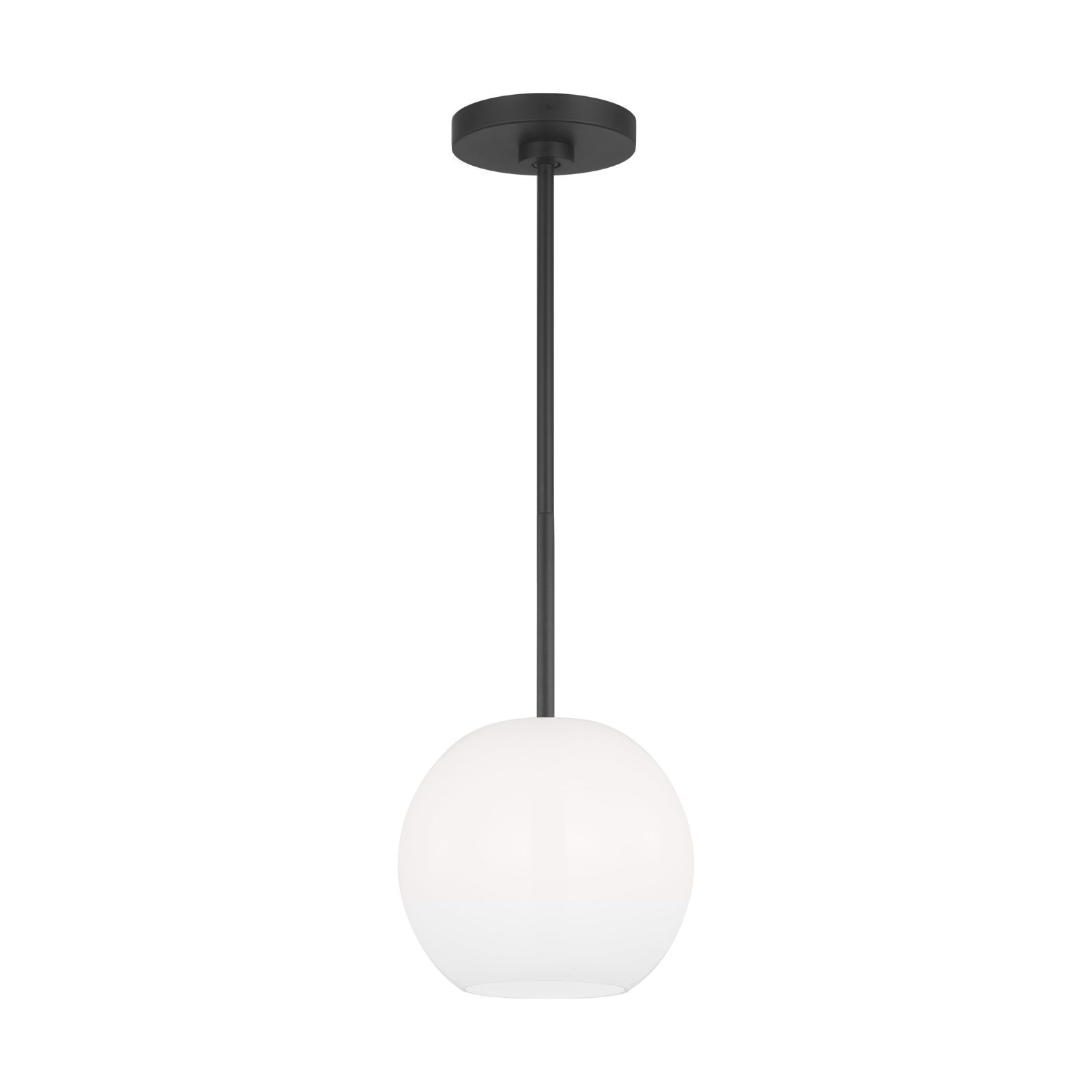 Frans Single Light Glass Dimmable Pendant, Yes, Midnight Black