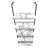 Bookshelf, Bookcase, Etagere, Ladder, 5 Tier, 72"h, Office, Bedroom, Marble Look Laminate, Metal, Contemporary, Modern