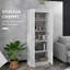 Grande armoire de rangement avec tablettes de rangement mobiles, armoire-penderie de style moderne avec portes à fermeture en douceur-57833829