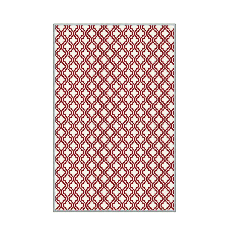 Stylish Hall Carpet (3.3 x 6.6 ft), 100% Polyester, 0.3 in Pile Height | Antibacterial, Non-Slip PVC Felt Dot Underside | Machine Washable, 3D Digital Print, Durable & Easy to Clean | Perfect for Entryway & Living Areas