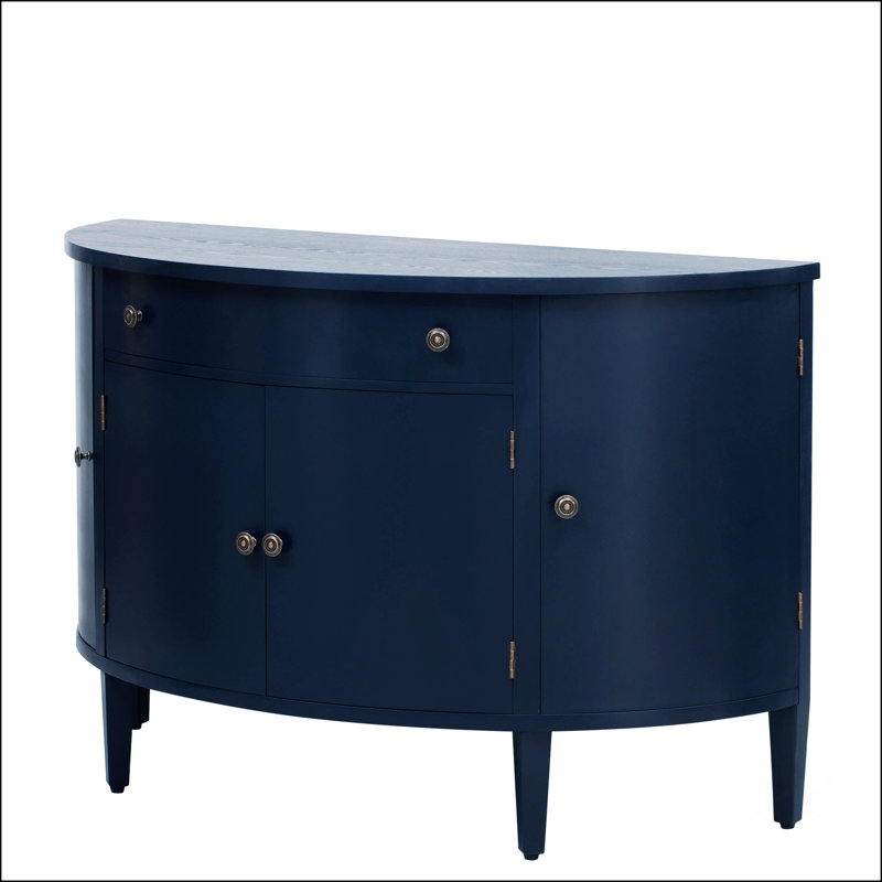 Armoire de rangement courbée pour la maison, Bleu marine