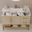 Meuble-lavabo autoportant moderne Aurelia avec lavabo en céramique, contreplaqué et base en acier inoxydable.-133529652