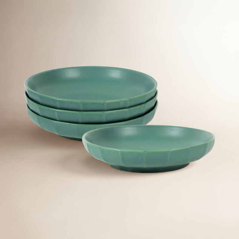 Stone Lain Rio 4-Piece Pasta Bowl Set Stoneware, Vert