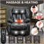 Motor Infinite Position Up to 350 LBS Electric Medium size Leatheraire Grey Power Lift Recliner Chair with 8-Point Vibration Massage and Lumbar Heating