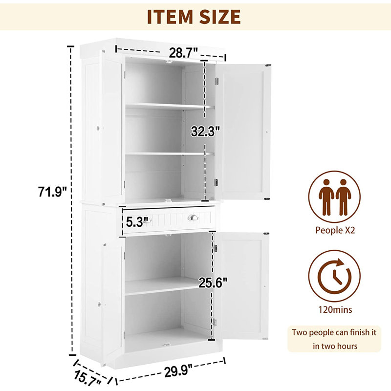 Garde-manger 71,9 po, Blanc