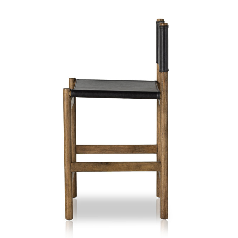 Kena Stool-Sonoma Black-Counter, Bar Stool (30.5" Seat Height), Vintage Natural, Black