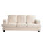Canapé 3 places moderne et confortable en velours avec assise profonde, mousse haute densité et coussins de dossier amovibles pour se détendre et travailler-1398036664