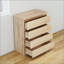 Commode 4 tiroirs sans poignée - Finition naturelle-309764848