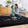 Neicha Deep pile Soft Fluffy Black Indoor/Outdoor Living Room Area Rug
