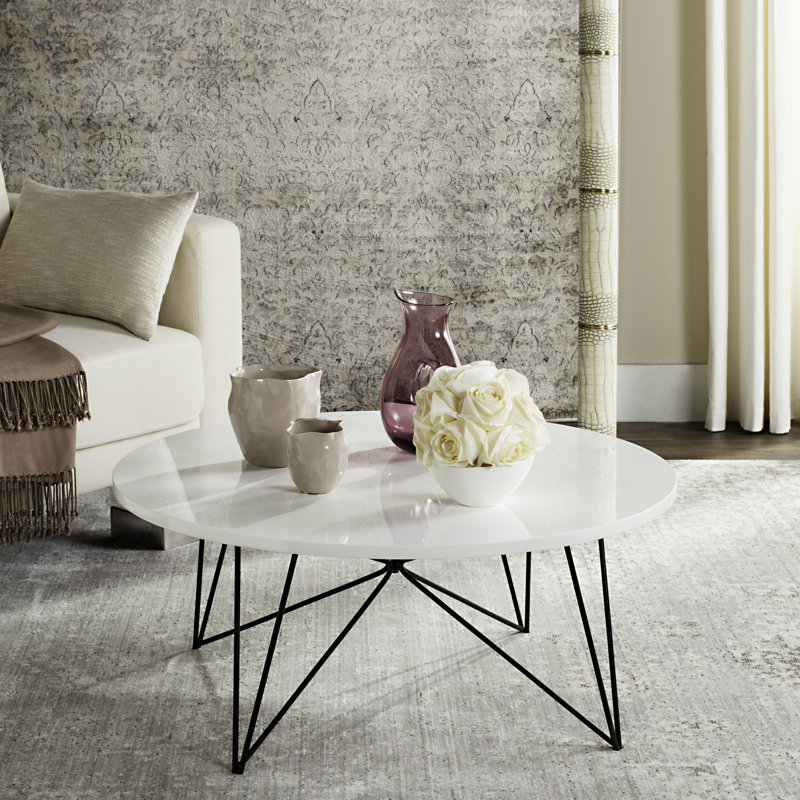 Brydie Coffee Table, Lacquer White