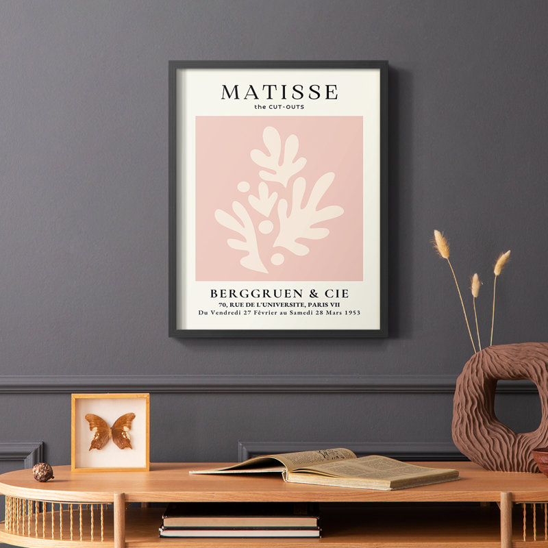 Matisse CLII, reproduction encadrée - bois massif, Noir, H 10 po x l 8 po