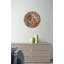 Horloge murale fleur en bois sculpté - impression d'art mandala brun rustique - Boho, décoration naturelle pour le salon, cadeau d'illusion de texture 3D-850128154-850128166