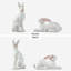 Ensemble de 2 pièces de table de lapin de Pâques en résine H 9,75 po