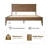 Queen Size Bed Frame with Headboard & Footboard Solid Wood Platform Bed, Central Metal Legs, 12 Heavy-duty Slatted Base, No Box Spring Needed, Noise-Free & Anti-Slip, Barnwood Finish-1172597953-1172597952