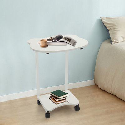 C Shaped End Table With Wheels(11.81*9.84*23.62In)
