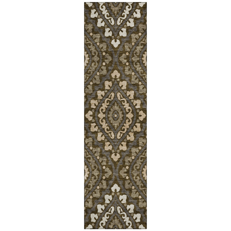 Alleigha Washable Moroccan Indoor / Outdoor Rug, Runner 2'3" x 7'6"