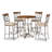 Jefferson 5-piece Round Stationary Pub Table Set